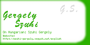 gergely szuhi business card